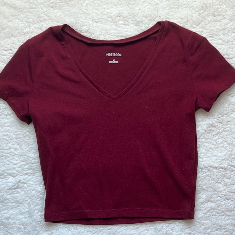 Wild fable Maroon crop top